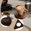 Ceramic Coffee Mug with Saucer Cappuccino Cup Handle Housewarming Gift Coffeeware