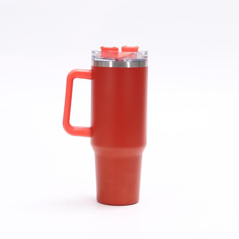 Large Capacity 40oz Stainless Steel Travel Mug With Straw Lid Vacuum Insulated Car Office Outdoor Use
