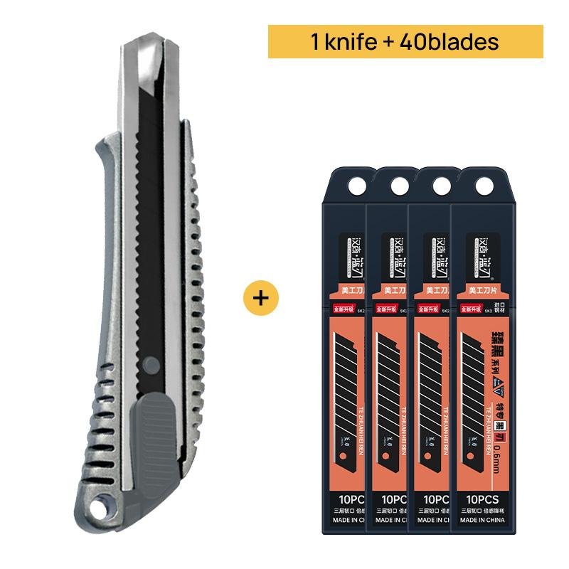Large Art Knife Large Blade Heavy Stainless Steel Thickened Multi-Purpose Wallpaper Knife Tool Knife Stationery Cutting Supplies