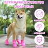 4pcs Pet Rain Boots Waterproof Anti Slip Silicone Shoes For Dog Small And Medium-sized Dog Outdoor Rain Boots Pets Xmas Gift