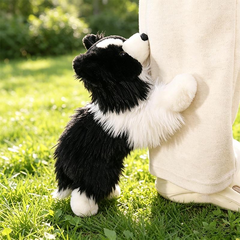 15/20/25CM Simulation Border Collie Plush Toys Cute Soft Pet Dog Puppy Animal Plushies Pillow Doll Kid Accompany Sleep Hug Gifts
