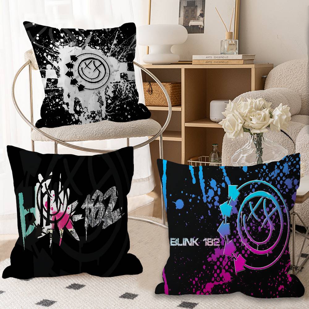 Famous Punk Band Blink-182 Personalized Pillow Cover Kids Bedroom Wild Party Decor Pillowcase Kid Birthday Shower Gift