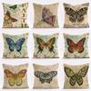 Retro Butterfly Pattern Throw Pillow Cover With Short Plush Print For Living Room Sofa Decoration Cushion Cover Pillow Covers