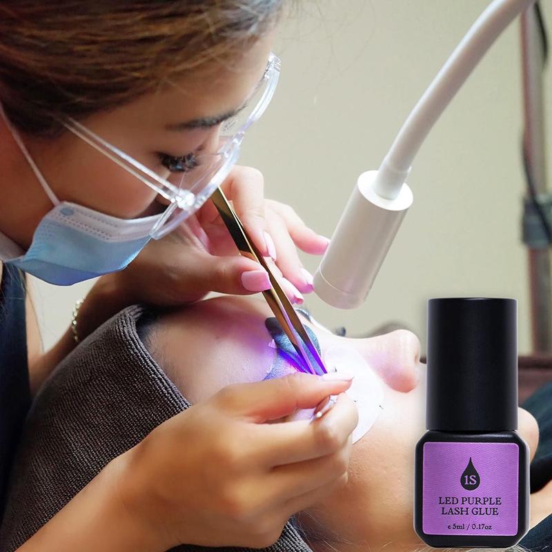 5Ml Uv Glue Adhesive For Eyelash Extensions Fast Drying Strong False Eye Lash Extension Glue Long Lasting Uv Eyelash Glue