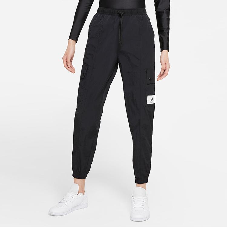 Jordan Essentials Logo Woven Drawstring Joggers Women Bottoms Black DD6996-010