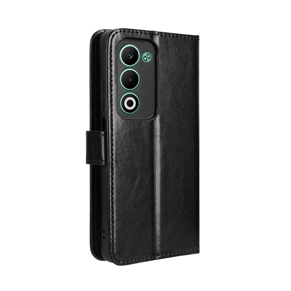 For Oppo A5 5G/Oppo A5 4G PU Leather Case with Strap Crazy Horse Texture Phone Wallet Cover