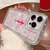 Punk pink floral style Phone case iPhone 15 Pro Max 11 12 13 16 14 Plus Silicone Shockproof Case Lens protector shell