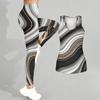 Marble Veining Printed Yoga Outfit for Women Fashion Workout Leggings Fitness Sports Casual Yoga Set Sports Suit