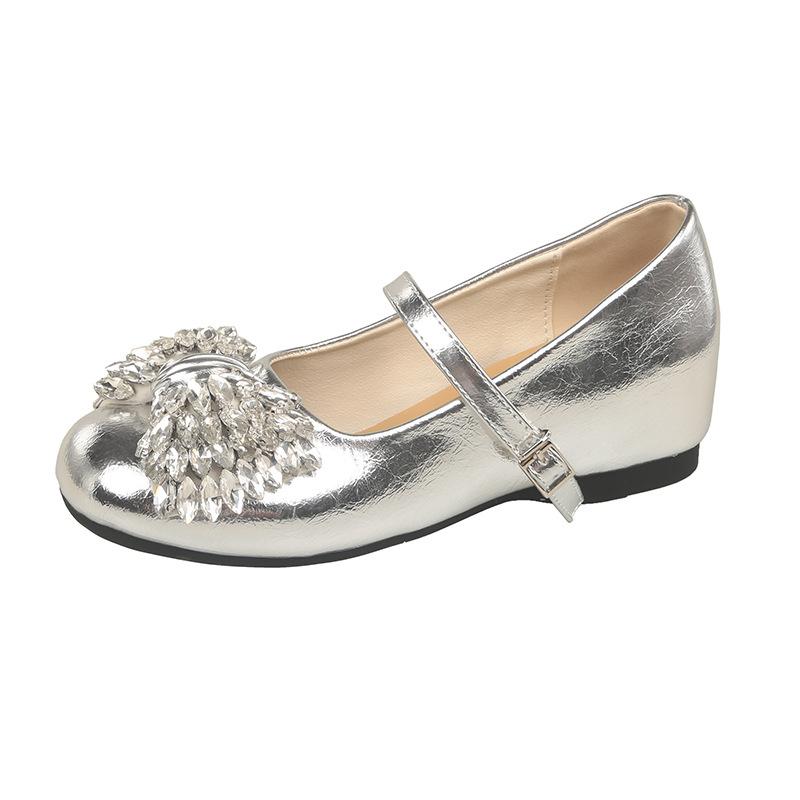 French rhinestone bow Mary Jane shoes women's 2025 new beautiful ballet shoes evening gentle shallow mouth single shoes