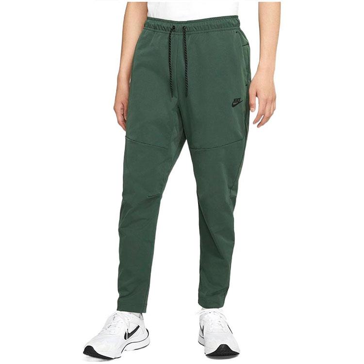 Nike Logo Embroidered Drawstring Straight-Leg Sweatpants Men Bottoms Green CU4484-337