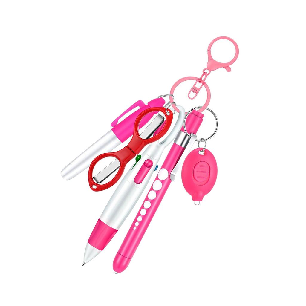 Praktisches und stilvolles elegantes Krankenschwester-Stift-Schlüsselanhänger-Set, tragbares Accessoire für Mediziner und Krankenpflegestudenten