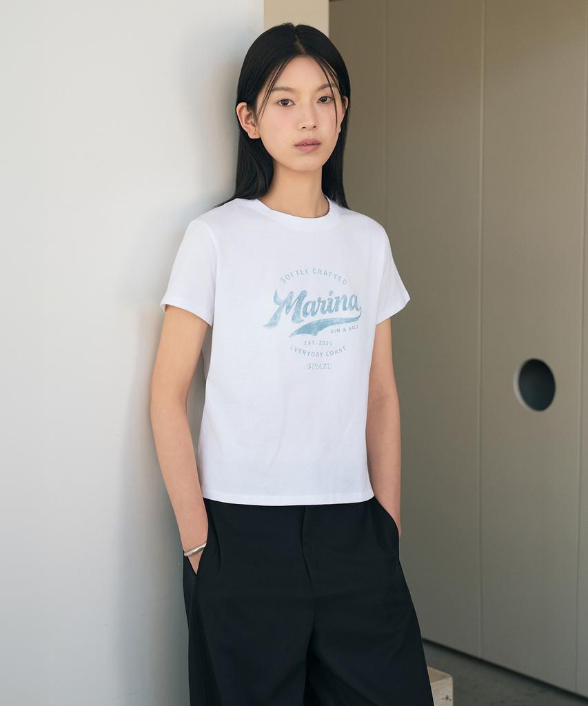 Siyajyu Sitp5288 Marina Slim Short Sleeve T-Shirt_White