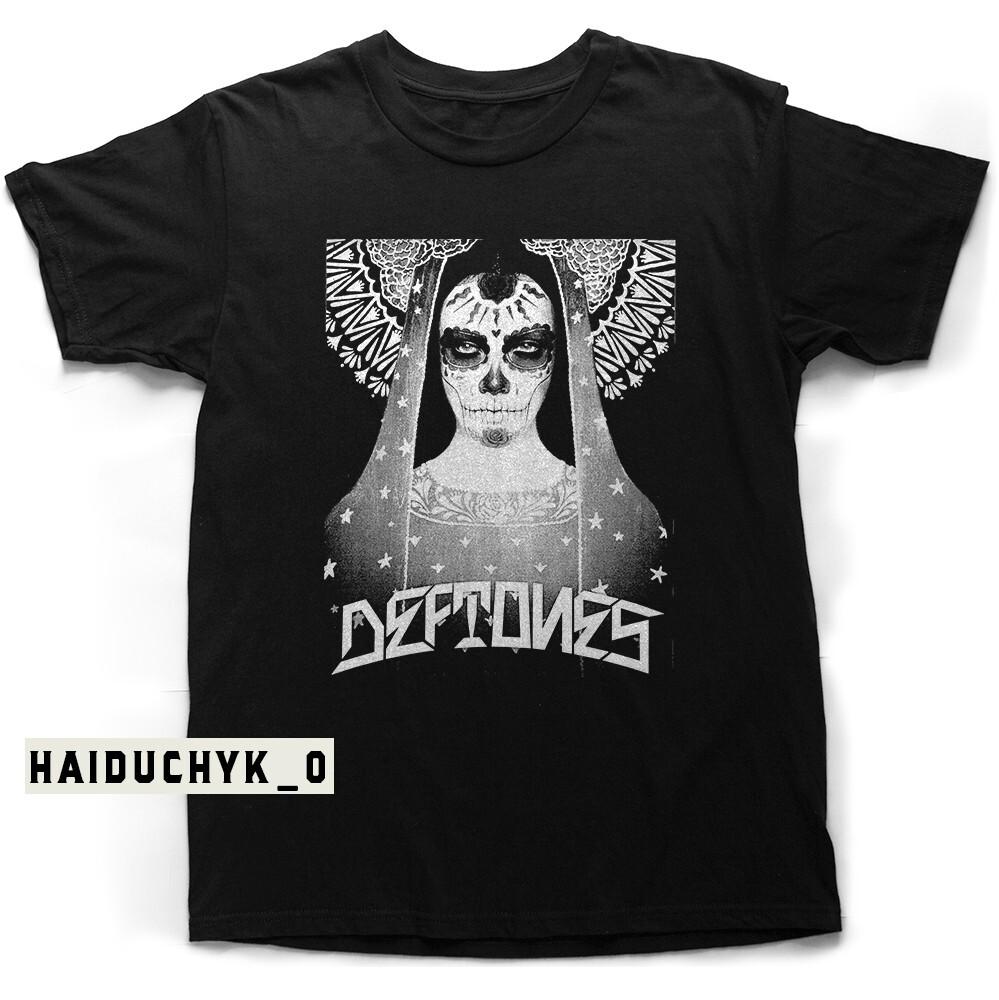 Футболка DEFTONES Рок-музыка Ну-метал Череп Унисекс Черная футболка Размер S-5XL Унисекс Футболка XXXXL