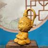 wood carving cartoon  Sun Wukong sculptures and figurines Hand carved solid wood Home Room Office Wealth Luck Feng Shui Decor