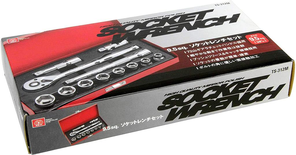 SK11 Socket Wrench Set 12PCS Drive 12 Points 1 Set (SK11) TS-312M Angle 9.5mm