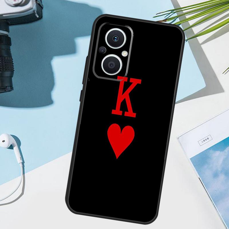King Queen Couple Lovers Cover For OPPO Reno 12 F 13F 14F 11F 10 11 13 14 Pro 7 8 Lite OPPO Find X9 X5 X6 X8 Pro Case