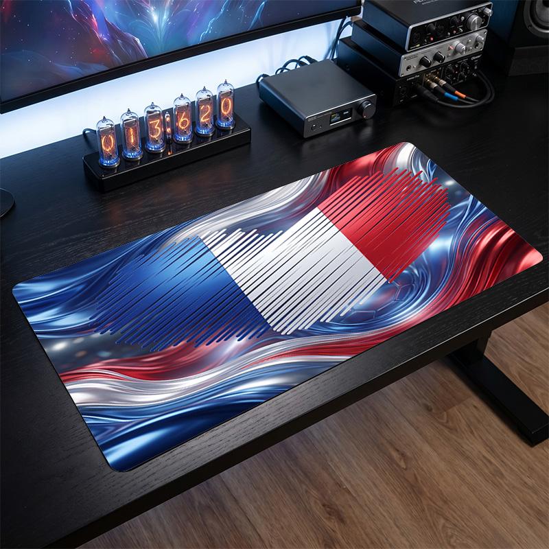 Tappetino Mouse Scudo Calcio Francia, Tappetino da Scrivania Esteso in Gomma Antiscivolo per Gaming Ufficio Laptop Regalo per Fan