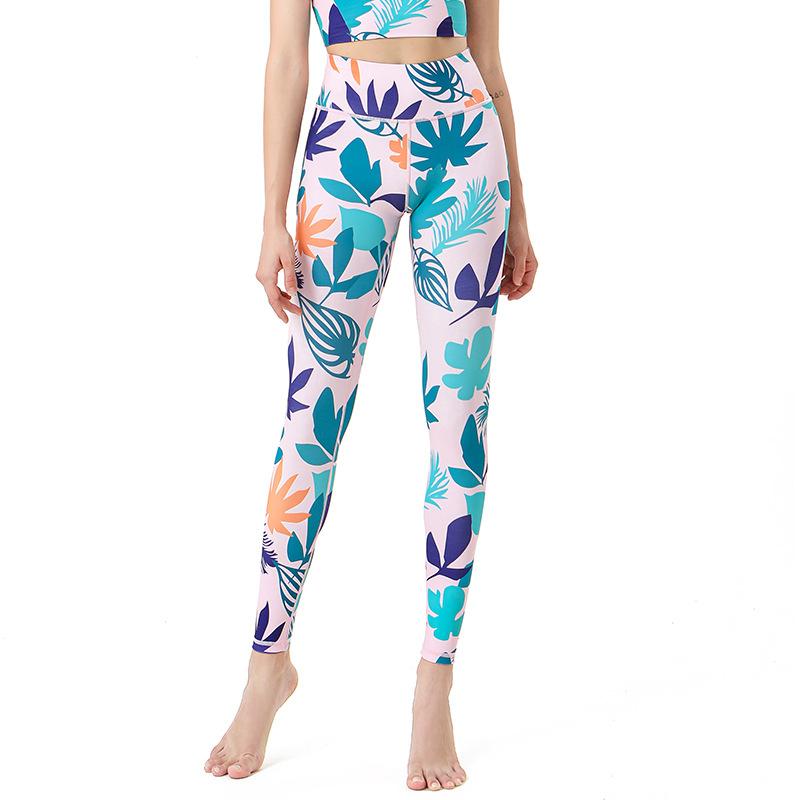 New Style High-Waisted Butt-Lifting Quick-Dry Dance Yoga Trousers for Women Printed Yoga Wear