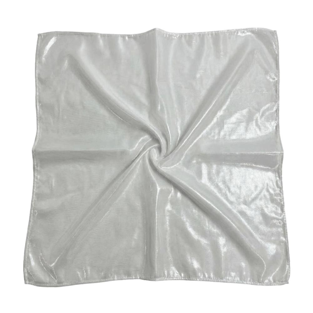 Stripe Liquid Silvery Headscarf Polyester Satin Square Turban Music Festivals