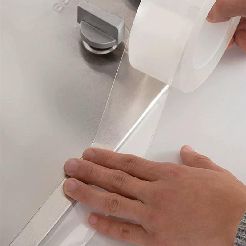 3M/5M/10M Single Side Self-Adhesive Nano Tape Waterproof And Stain-Resistant Kitchen Bathroom Sink Caulk Strip Transparent Tape