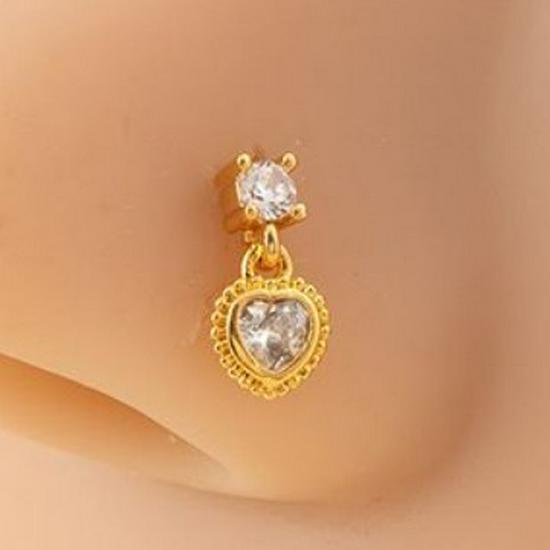 Unisex Mini Heart Y2K Nose Piercing Jewelry: Simple Stud or Ring Ornament