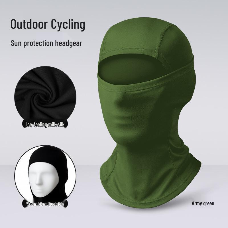 Quick-Dry Multifunctional Summer Cycling Face Mask: Breathable, Sun-Protective, Ice Silk Balaclava & Headband