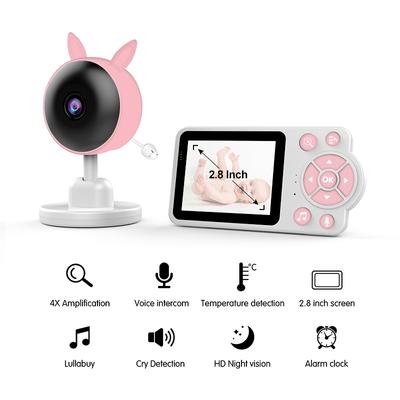 C3 Baby Monitor 2.8 Inch Wireless Video Baby Monitor With HD Camera 4X Zoom Two Way Audio Night Vision Security Camera Babysitter