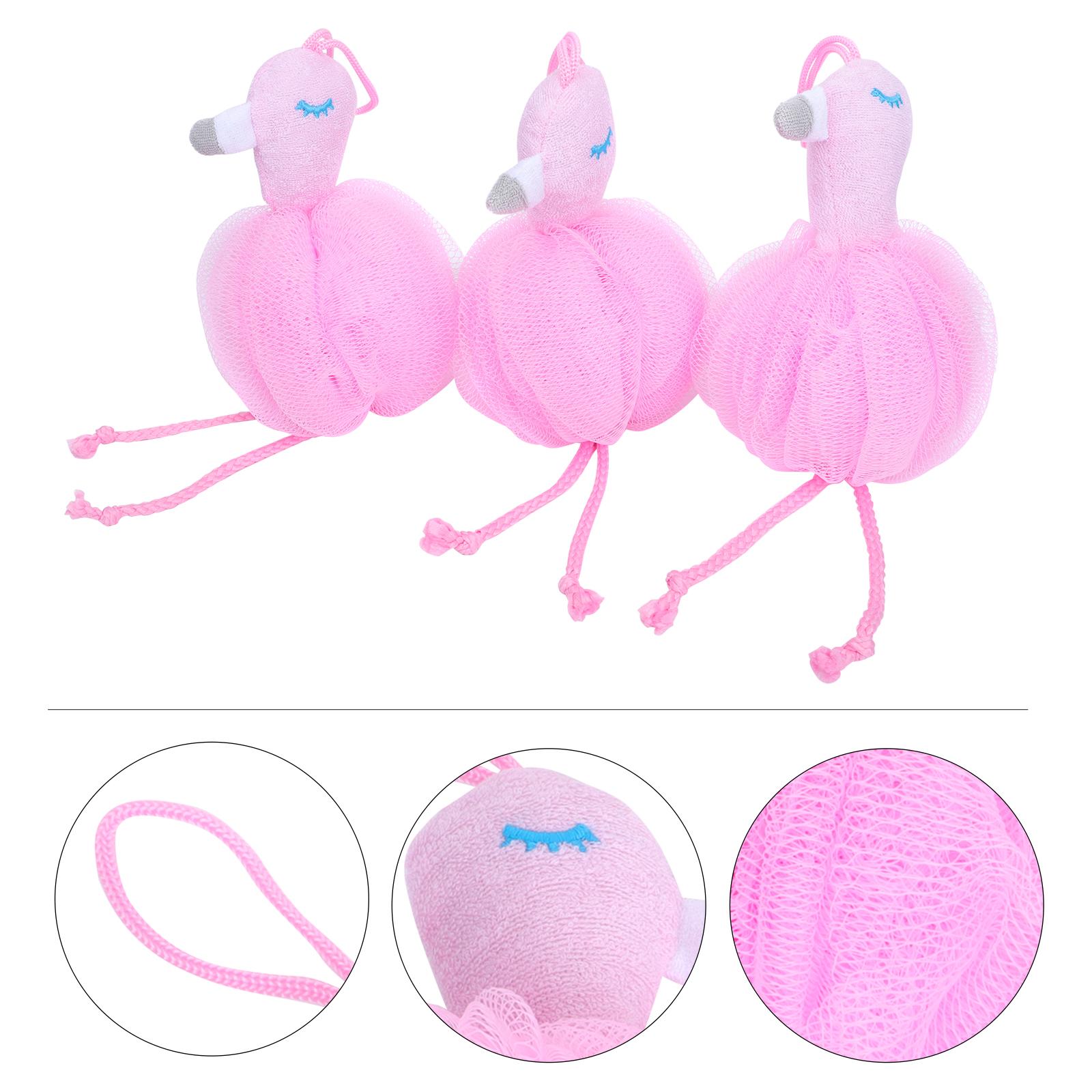 3 Pcs Bath Ball Bathroom Accessory Body Wash Sponge Shower Pouf Cleaning Sponges Mesh