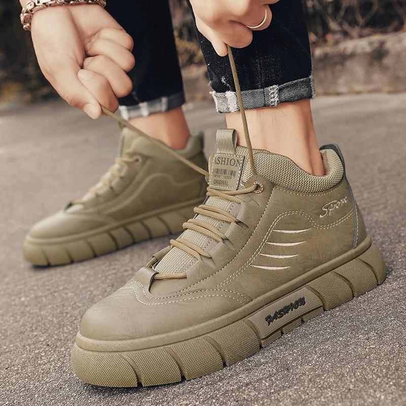 Brown Boot Working Shoes Men Men's Shoe Gothic Boots Taco Ankle Boots Work Safety Shoes Dress Booty Man Casual Sneakers Mens &