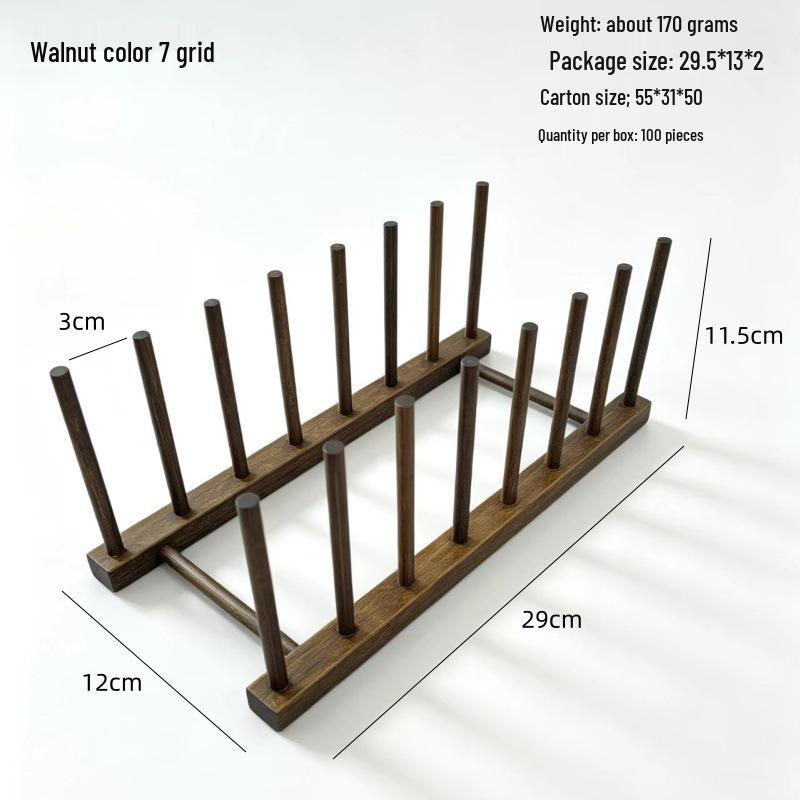 Multi-Functional Bamboo Dish Drying Rack for Cups, Plates, and Bowls