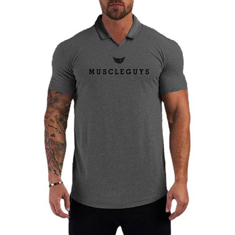 Do The Work  Summer New Arrival Korean Version of The V-neck Personality Cotton Printed Men's Fashion Breathable Daily T-shirt