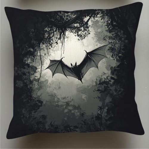 Spooky Bat Themed Halloween Pillowcases for a Hauntingly Chic Decor Sofa Cushion Cover Holiday Party Decoration Gift