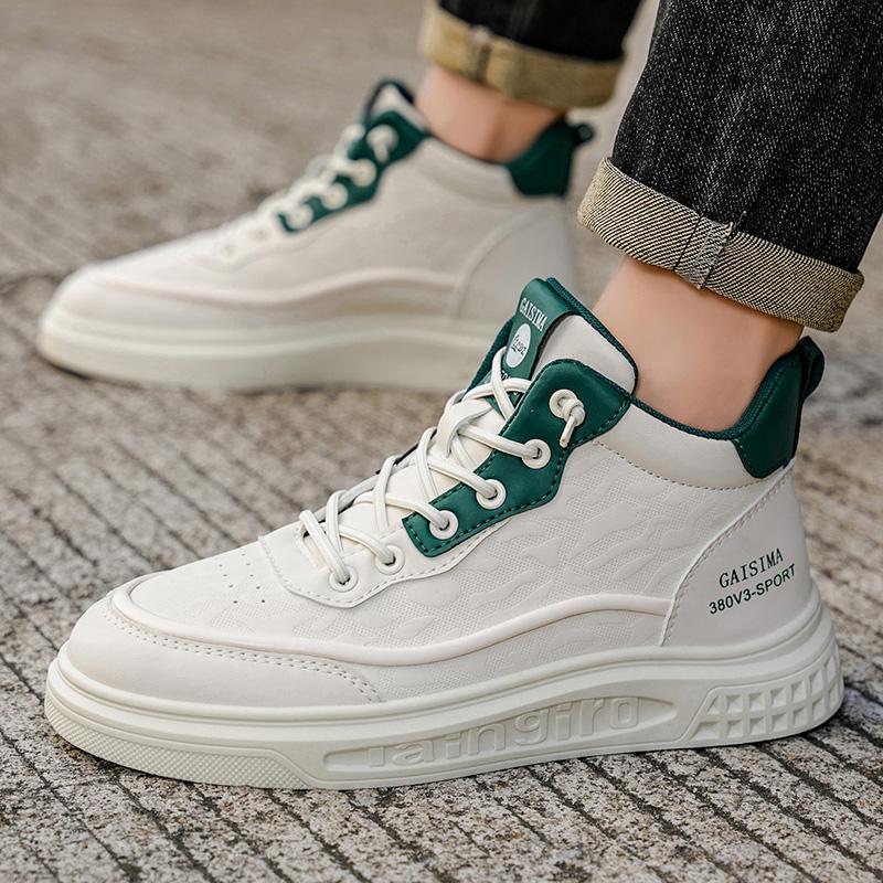 New Men's Classic Fashion High Top Thick Sole Skateboarding Shoes Comfortable Soft Sole Basketball  Sneakers