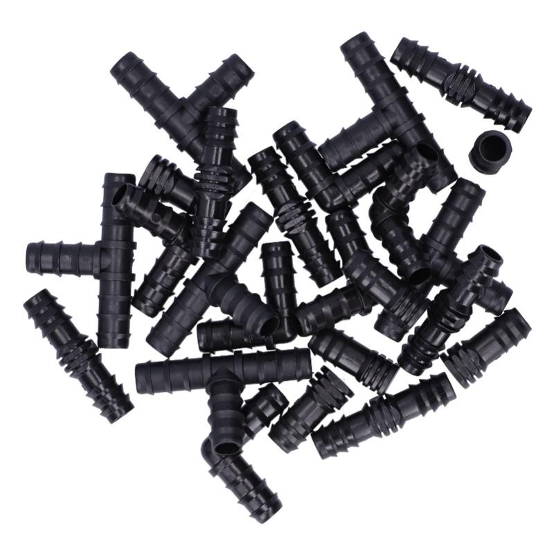 24 Stück/Set Tropfbewässerungs-Fittings-Kit 1/2 Schlauch Dornverbinder Für Garten Gewächshaus