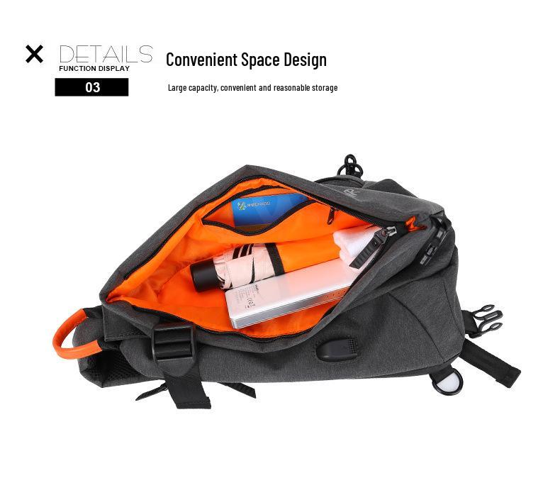 Korean Style Men's Crossbody Chest Bag – Fashionable, Multifunctional, Casual Shoulder Bag Backpack