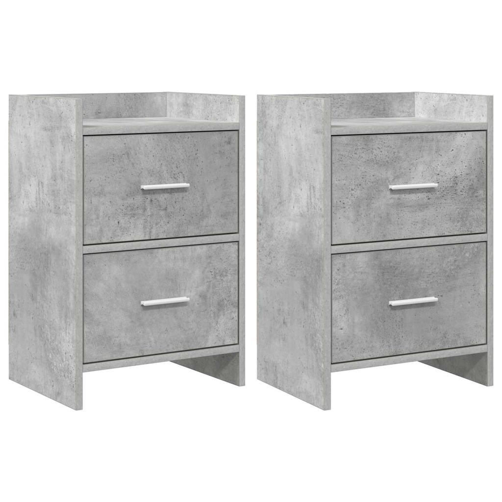 Nightstands 2 pcs Concrete Grey 40 x 30 x 60 cm Engineered Wood