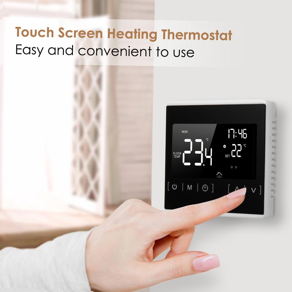 Smart LCD Touchscreen Thermostat for Home Programmable Electric Floor Heating System Thermoregulator AC 85-250V Temperature Controller