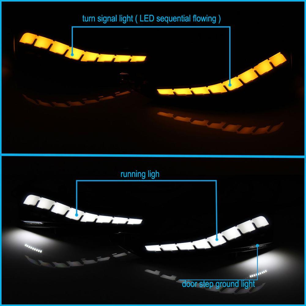 Rearview Mirror Turn Signal LED Sequential Light For 16-19 Infiniti Q50 Q60 Q70