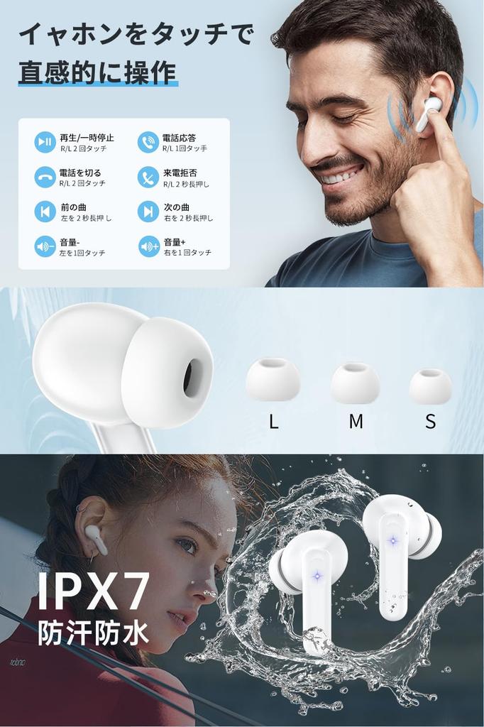 Cutting-edge Bluetooth 5.4 Earbuds, Wireless Bluetooth Earphones [New for 2025] LED Display, Wireless Type-C Fast Charging, Built-in Microphone,