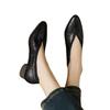 Retro Shallow Pointed Single Shoes 2025 Spring New Low Heel Lightweight Low Heel Small Leather Shoes Soft Leather Soft Sole Work Shoes
