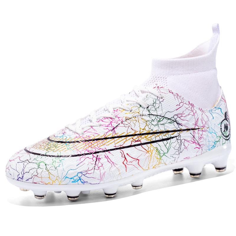 New FGTF Men's Breathable High-Top Soccer Shoes with Long/Short Studs for Teens & Kids, Stylish Design