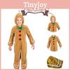 Adorable Christmas Gingerbread Man Kids Costume Cosplay Bodysuit