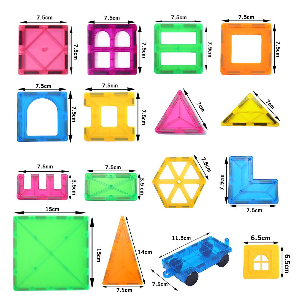Colorful Stained Glass Magnetic Building Blocks for Children - Strong Magnetic Toy Pieces