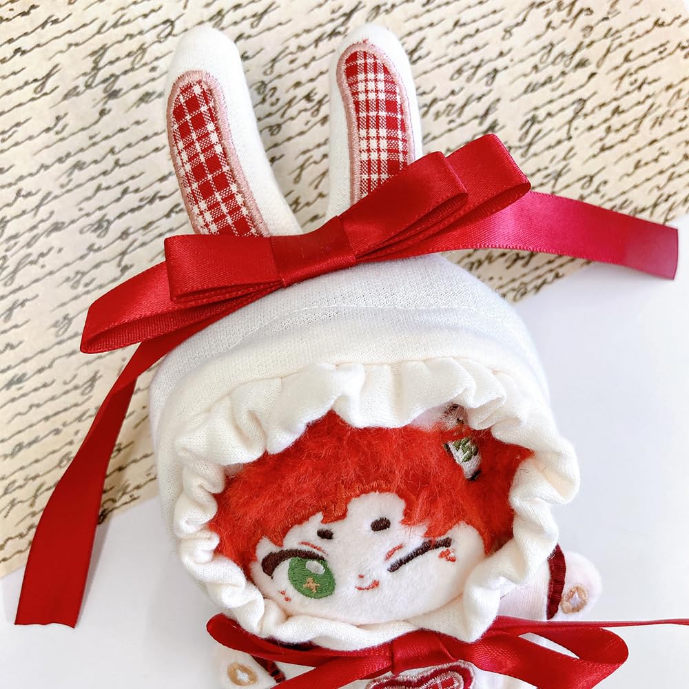 Tartan Check Rabbit Ear Kigurumi Plush Kigurumi Kpopdoll Costume (10cm) Red, Toy, Accessory, Otaku, Doll, Mascot, [Used]