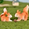 Micro Toy Squirrel Landscape Desktop Decoration Resin Crafts Multiple Action