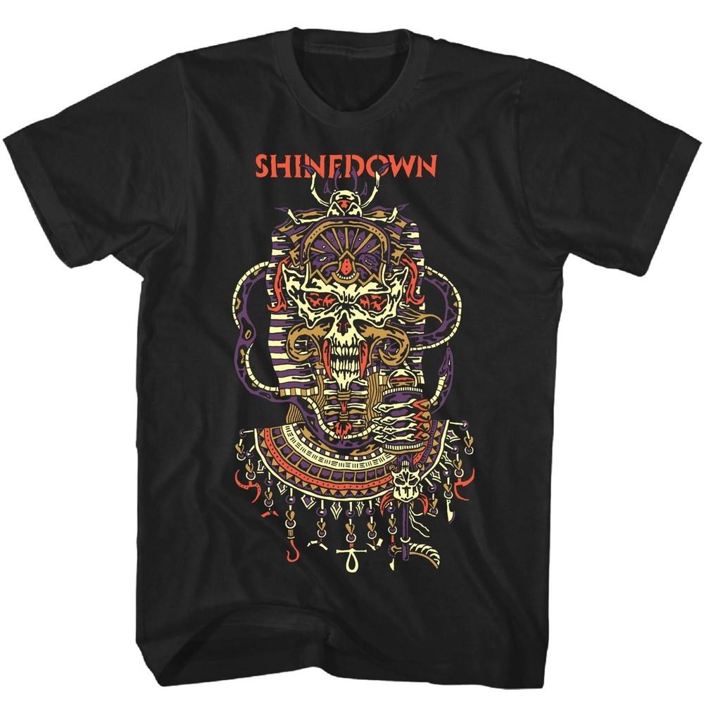 Shinedown Planet Zero Skulls Mens T Shirt Music Classic Rock Band Tee New Black Unisex T-Shirt S