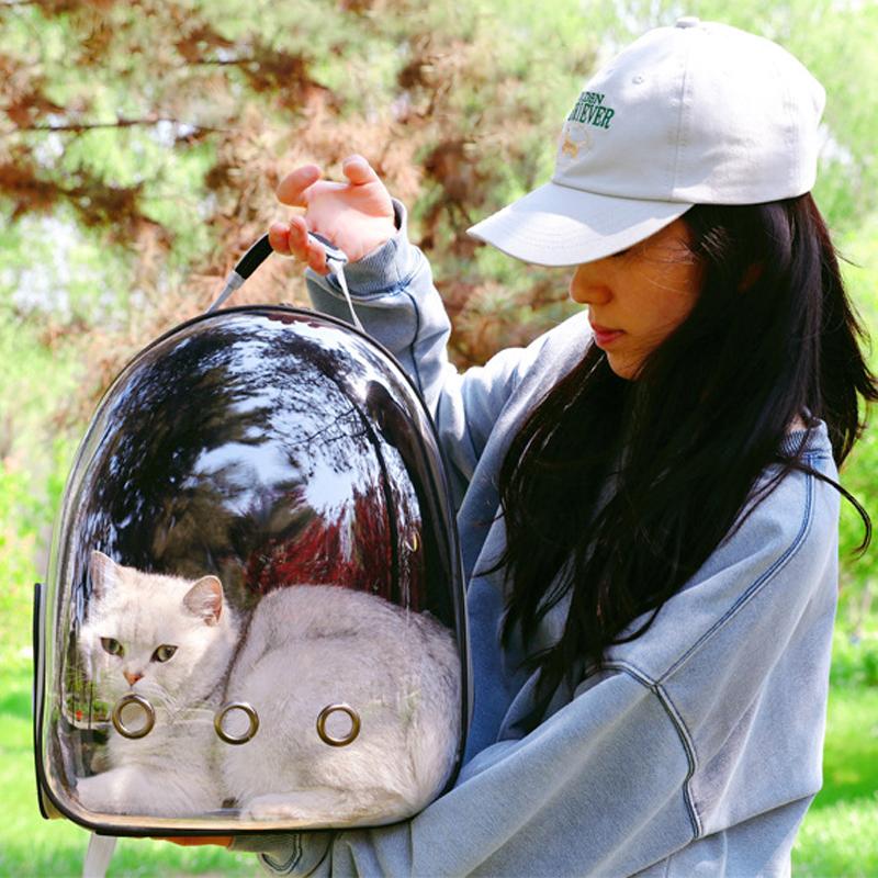 Pet Carrying Bag Space Pet Backpacks Breathable Portable Transparent Backpack Puppy Dog cat Transport Carrier Space Capsule Bags