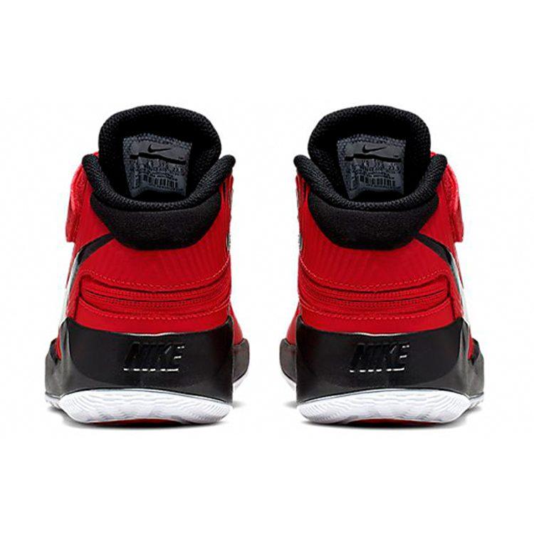 Nike Team Hustle D 9 FlyEase Slip Resistant Cushioning Abrasion Resistant Breathable Mid Top Basketball Shoes Red Black BV2952-600