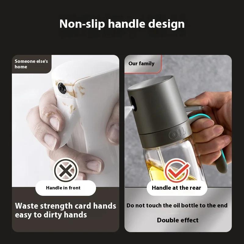 250ml Ölsprühflasche Hochborosilikatglas Kochölspender Olivenöl Sprüher Zerstäuber für Heißluftfritteuse Salatöle Spray