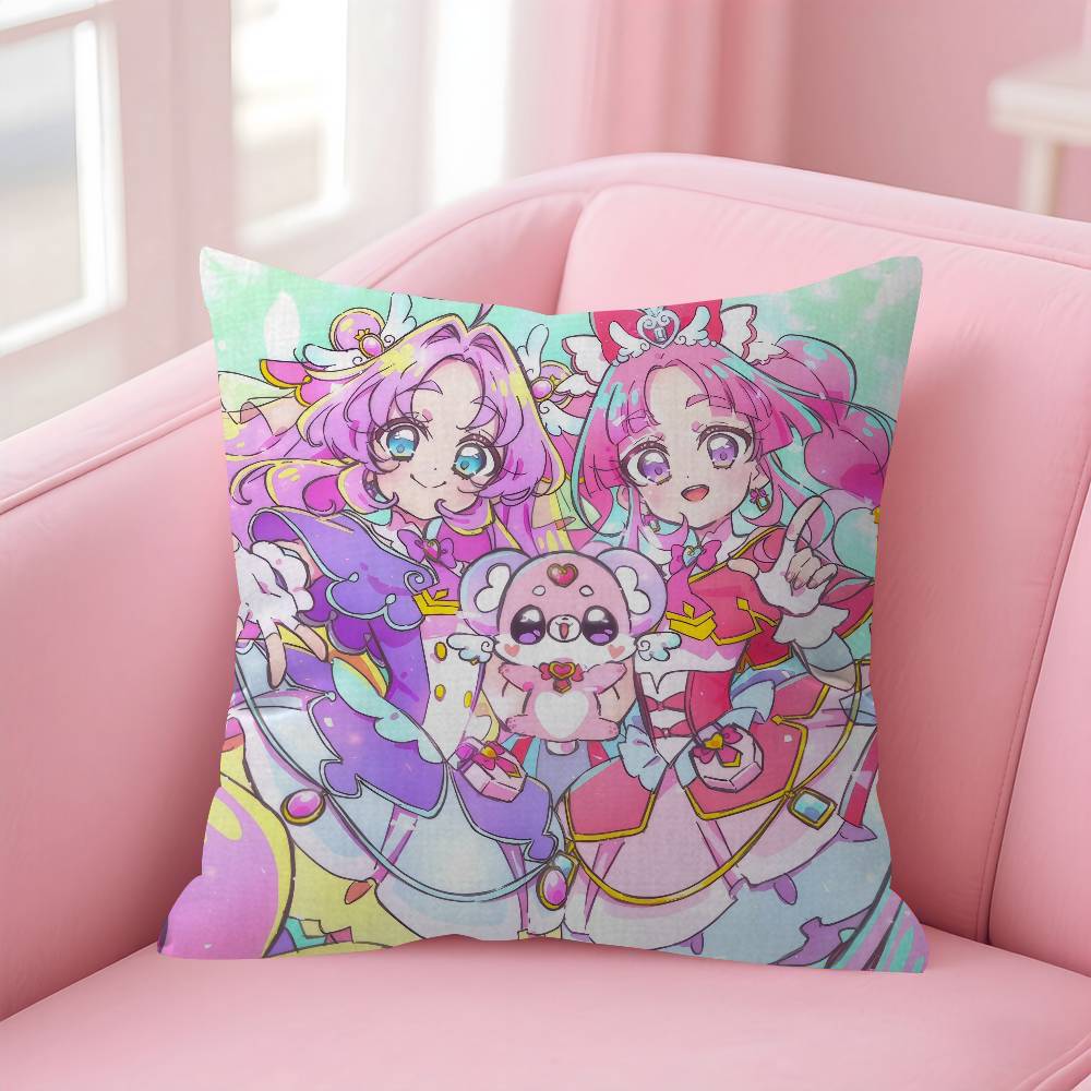 Anime Futari Wa Pretty Cure Cushion Cover Inches Farmhouse Decor Home Throw Pillow Covers For Couch Decorations